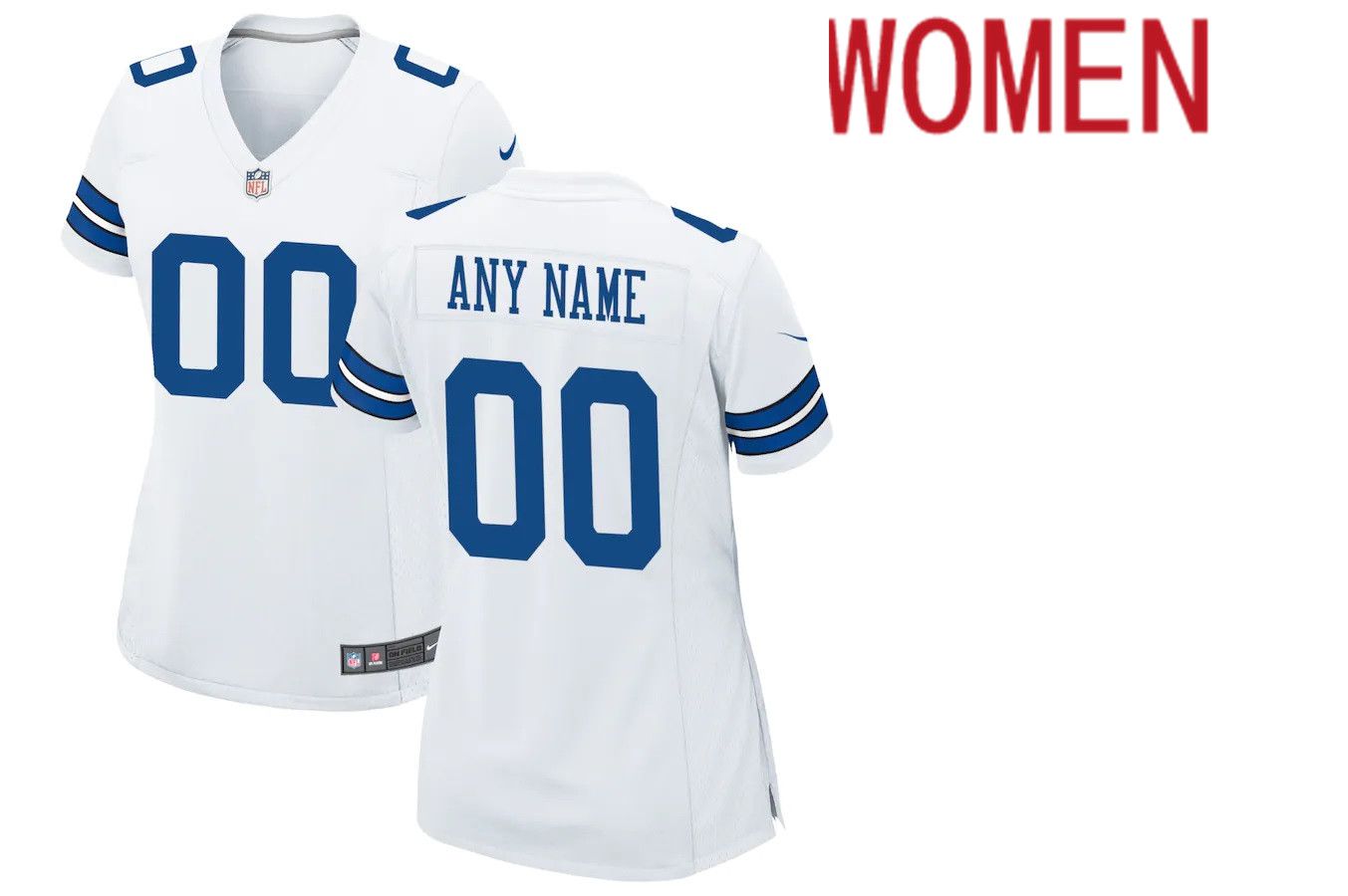 Women Dallas Cowboys Nike White Custom Game NFL Jersey
